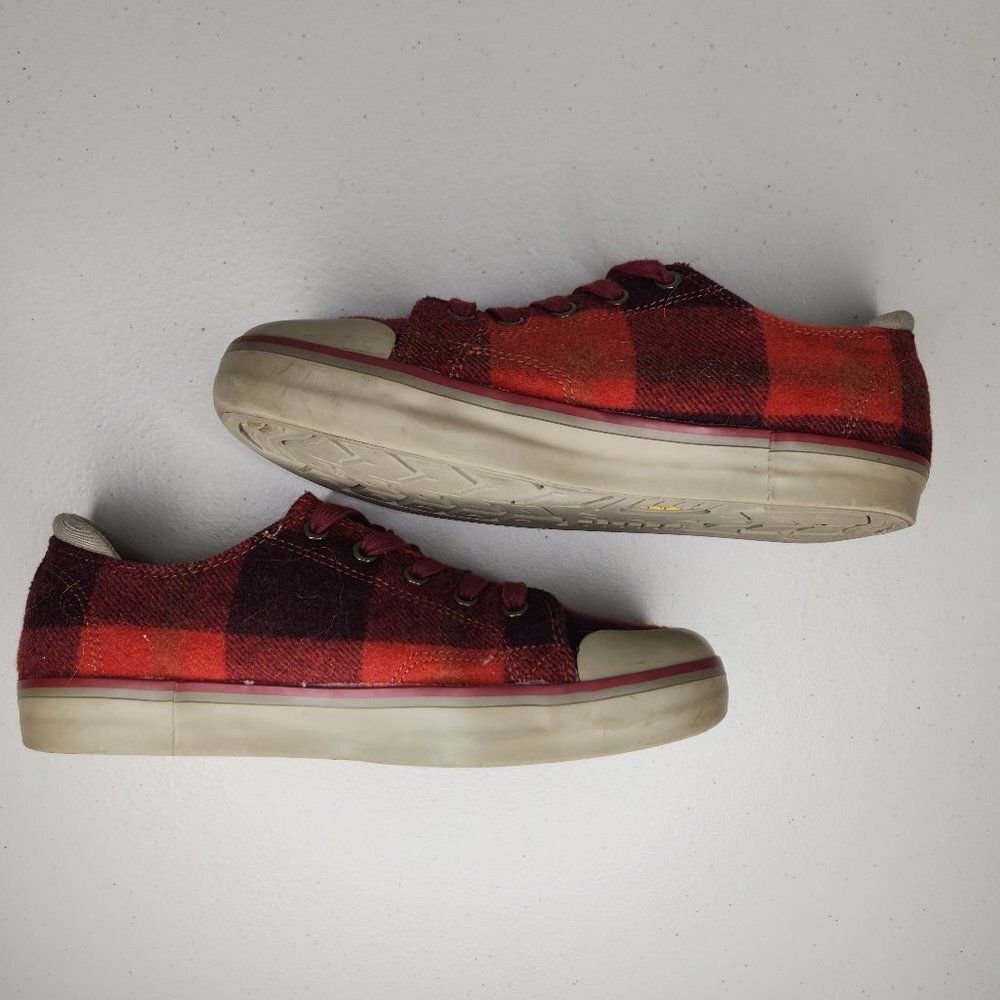 Keen Women Elsa III Red Plaid Wool Flannel Sneaker Size 7.5 - Picture 6 of 8